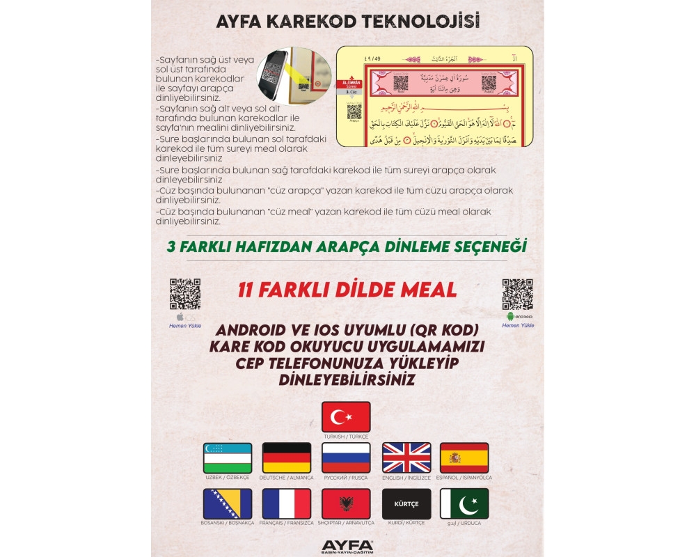 Kuran Okuyan Kalem Seti Rahle Boy Diyanet Onaylı