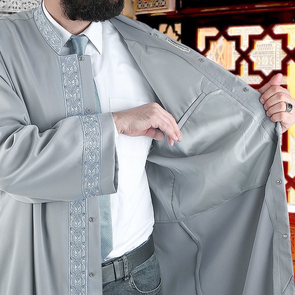 Nass İmam Cübbesi Koyu Gri