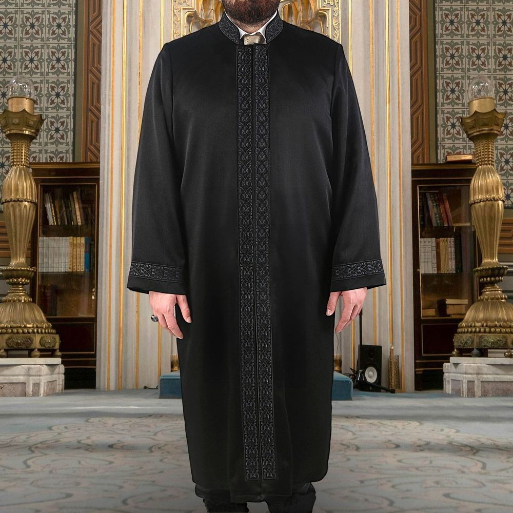 Lüks Gazze İmam Cübbesi  Siyah