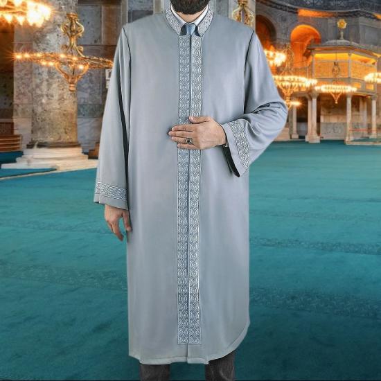 Nass İmam Cübbesi Koyu Gri