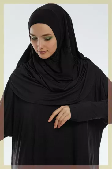 Tek Parça Düz Renk Pamuklu Pratik Namaz Elbisesi