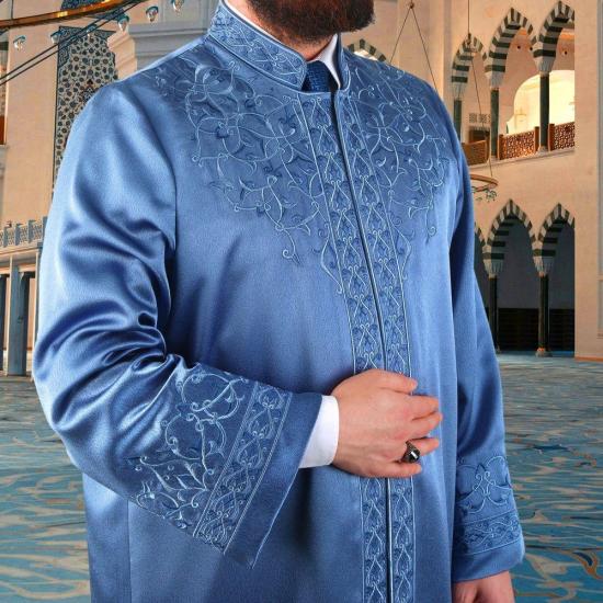 ikranur Lüks Mavera İmam Cübbesi- İndigo
