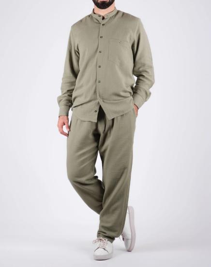 Hac Umre Erkek Giyim Müslin Haki Pantolon