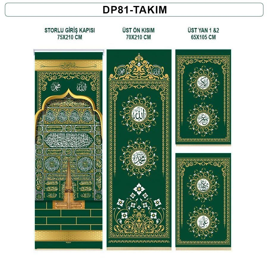 Storlu Minber Perdesi 4’Lü Takım ikranur