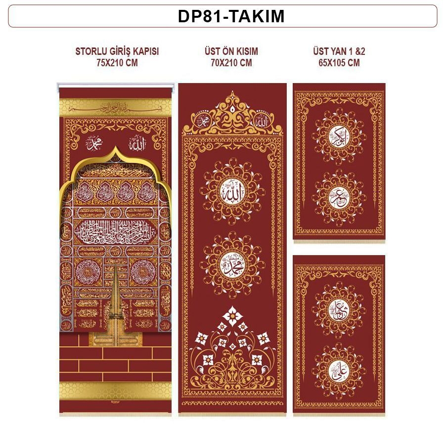 Storlu Minber Perdesi 4’Lü Takım ikranur