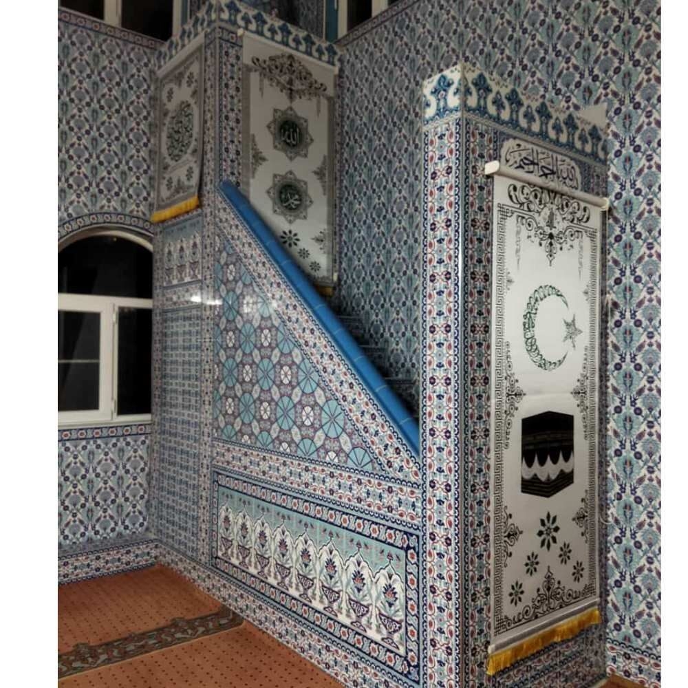 Kabe Desenli Storlu Minber Perdesi 6’lı Takım ikranur